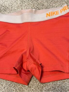Nike Pro 3" Dri-FIT Compression Shorts - Bright Coral/Orange - Small